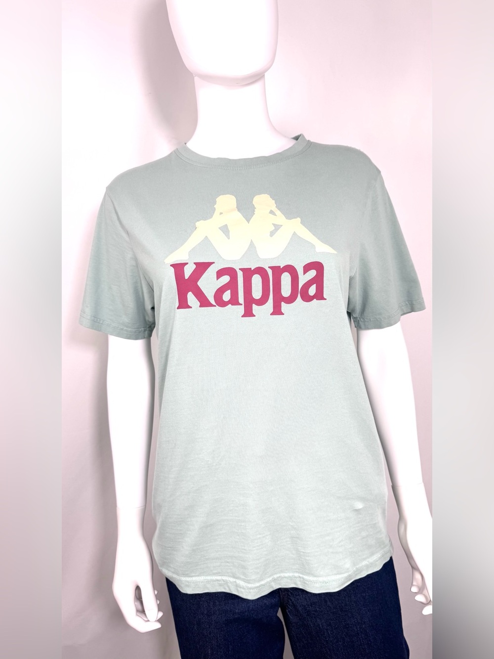 Kappa Authentic Estessi Sage Green Logo Graphic T-Shirt Medium